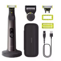 Philips OneBlade Pro Face and Body QP6652/61, 20-length precision comb, Wet and Dry use, LED digital