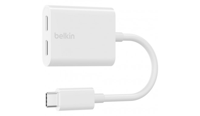 "Belkin RockStar USB-C Audio- und Ladeadapter, weiß"