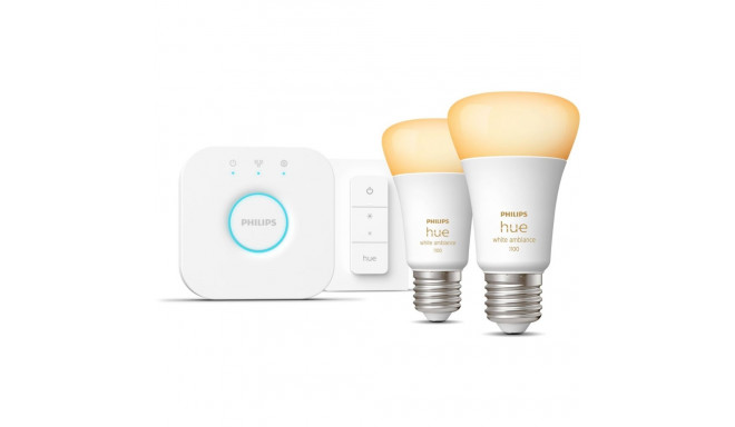 "Philips Hue White Ambiance E27 8W 2er Starter Set inkl DS"