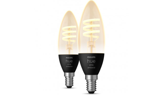 "Philips Hue White Ambiance E14 Filament Doppelpack"