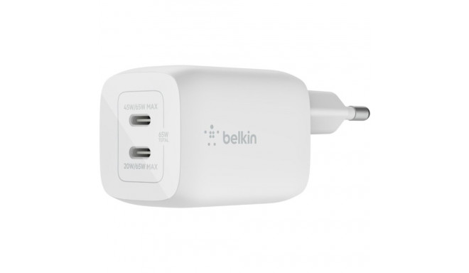 "Belkin 65W Dual USB-C GaN Ladegerät mit Power Deliver und PPS"