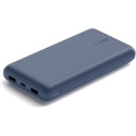 "Belkin BOOST CHARGE Powerbank, 20.000mAh 15W, USB-A & -C, blue"