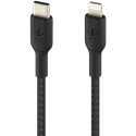 "Belkin Lightning/USB-C Kabel ummantelt mfi 1m schwarz"