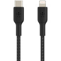 "Belkin Lightning/USB-C Kabel ummantelt mfi 1m schwarz"