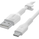 "Belkin Flex USB-A/USB-C Silikon-Kabel, 2m, weiß"