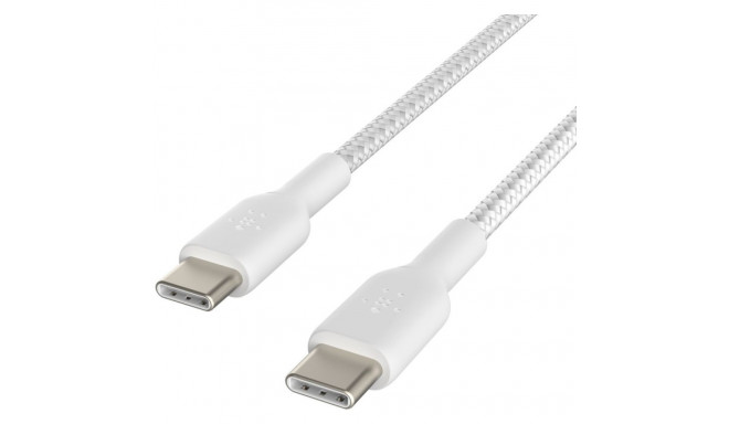 "Belkin USB-C/USB-C Kabel ummantelt, 1m, weiß"