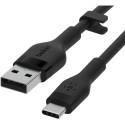 "Belkin Flex USB-A/USB-C Silikon-Kabel, 1m, schwarz"