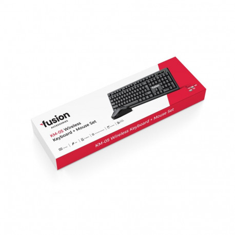 Fusion KM-05 wireless keyboard + mouse black (ENG | RUS)