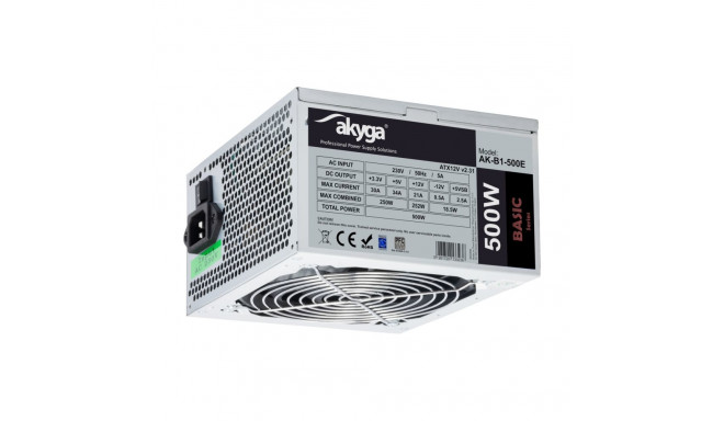 ATX power supply 500W Akyga AK-B1-500E P4 3x SATA 2x Molex PPFC FAN 12cm