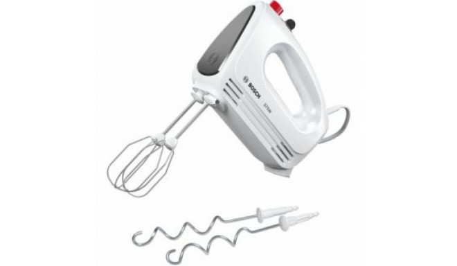 Bosch Hand Mixer MFQ22100 CleverMixx 375 W, Number of speeds 4, Turbo mode, White/Dark Grey