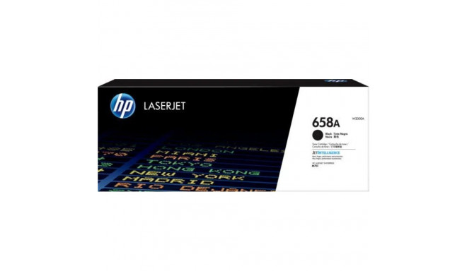 HP 658A Must Tooneri Kassett Originaal (W2000A)