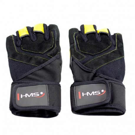 Black / Yellow HMS RST01 gym gloves XL
