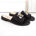 Flip-flops with rhinestones S.Barski W OLI262A, black (40) Flip-flops with rhinestones S.Barski W OLI262A, black (40)