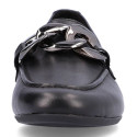 Comfortable leather shoes with a chain Remonte W RKR645, black (38)