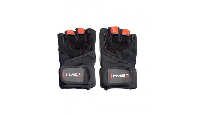 Black / Red HMS RST01 gym gloves XL