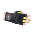 Black / Yellow HMS RST01 rM gym gloves