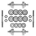 Barbells in a CHROME HMS suitcase 2x7,5kg STC15