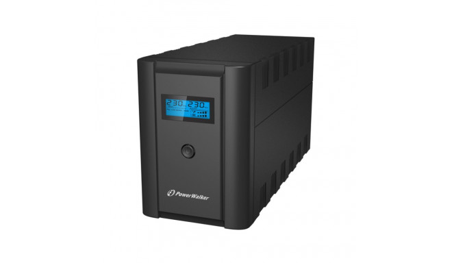 UPS POWERWALKER VI 1200 SHL LINE-INTERACTIVE 1200VA 2X SCHUKO OUTLETS + 2X IEC C13 USB-B LCD