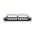 PATCH PANEL BLANK 12 PORT 1U 19" FTP FOR KEYSTONE MODULES BLACK LANBERG V2
