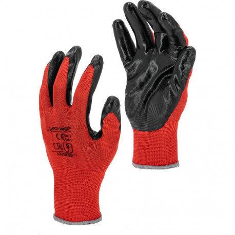 Rękawice nitr. czerw.-czarne l221911p, 12par, "11", ce,lahti