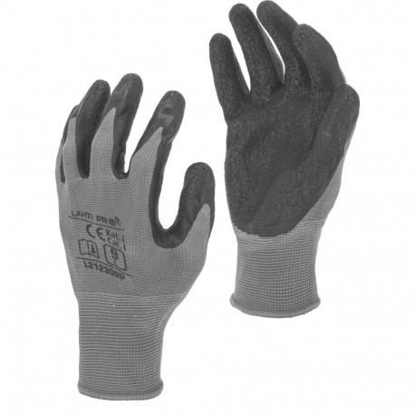 Lateksist hall-mustad kindad l212311p, 12 paari, "11", ce, lahti