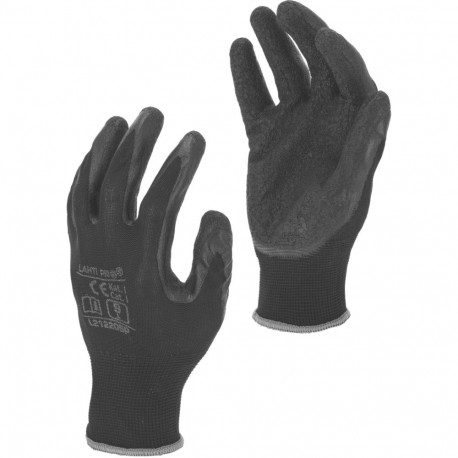 Lateksist mustad kindad l212211p, 12 paari, "11", ce, lahti