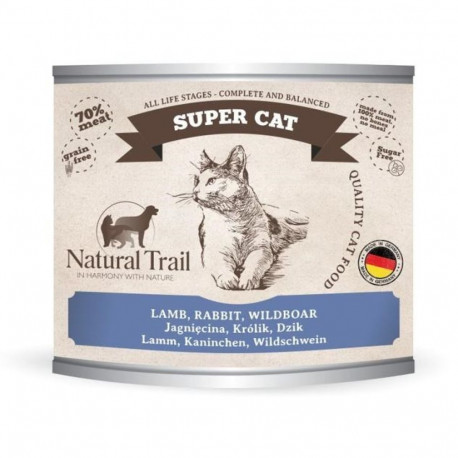 Wet Cat Food - Natural Trail Super Cat Lamb & Wild Boar 200g