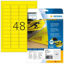 HERMA Labels signalling hard-wearing A4 45,7x21,2 mm yellow strong adhesion film matt weatherpr. 120