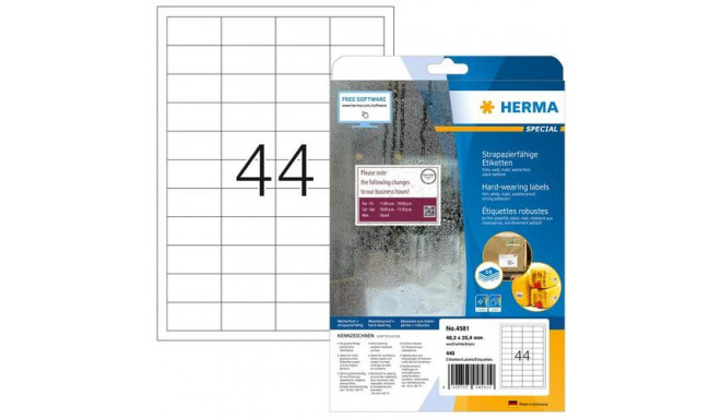 HERMA 4581 printer label White Self-adhesive printer label