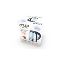 Adler AD 1225 electric kettle 1.7 L 2000 W Black, Stainless steel, Transparent