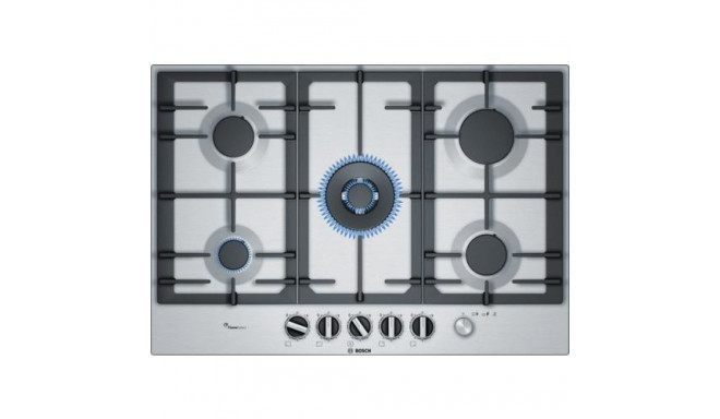 Bosch Serie 6 PCQ7A5M90 hob Stainless steel Built-in 75 cm Gas 5 zone(s)