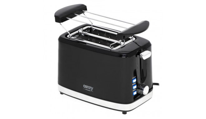 Camry Premium CR 3218 toaster 6 2 slice(s) 900 W Black, Silver