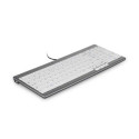BakkerElkhuizen UltraBoard 960 Standard Compact keyboard Office USB QWERTZ Swiss Silver, White