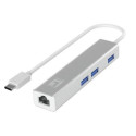 LevelOne Gigabit USB-C Network Adapter with USB Hub