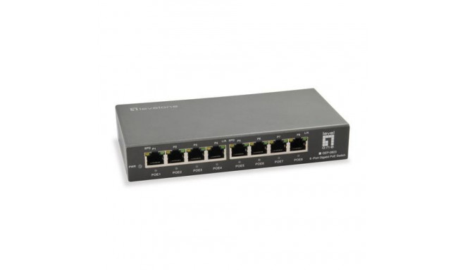 LevelOne 8-Port Gigabit PoE Switch, 802.3at/af PoE, 120W