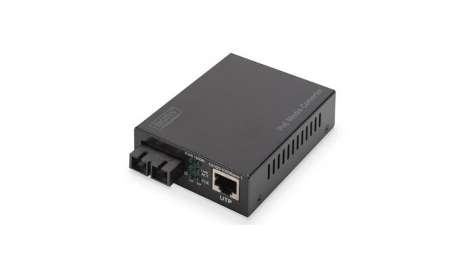 Digitus Gigabit PoE media converter, RJ45 / SC, SM, PSE