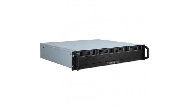 Inter-Tech IPC 2U-2404S Rack Black, Silver