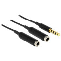 DeLOCK 65575 audio cable 0.25 m 3.5mm 2 x 3.5mm Black