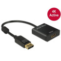 DeLOCK 62607 video cable adapter 0.2 m DisplayPort HDMI Type A (Standard) Black