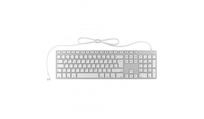 KeySonic KSK-8022BT keyboard Universal Bluetooth QWERTZ German Silver