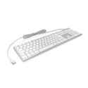 KeySonic KSK-8022BT keyboard Universal Bluetooth QWERTZ German Silver