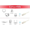 Equip Cat.6A U/UTP Patch Cable, 20m, White