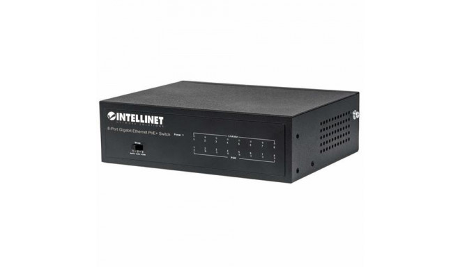 Intellinet 8-Port Gigabit Ethernet PoE+ Switch, IEEE 802.3at/af Power over Ethernet (PoE+/PoE) Compl