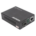 Intellinet Gigabit PoE+ Media Converter, 1 x 1000Base-T RJ45 Port to 1 x SFP Port, PoE+ Injector