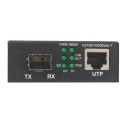 Intellinet Gigabit PoE+ Media Converter, 1 x 1000Base-T RJ45 Port to 1 x SFP Port, PoE+ Injector