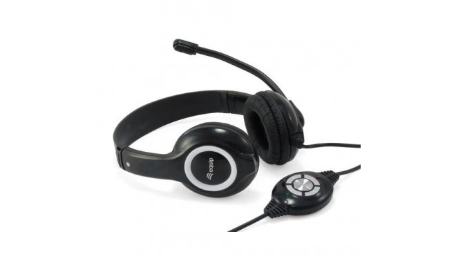 Equip 245301 headphones/headset Wired Head-band Calls/Music USB Type-A Black