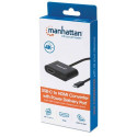 Manhattan USB-C to HDMI and USB-C (inc Power Delivery), 4K@60Hz, 19.5cm, Black, Power Delivery to US