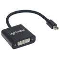 Manhattan Mini DisplayPort 1.2a to DVI-I Dual-Link Adapter Cable (Clearance Pricing), 4K@30Hz, Activ