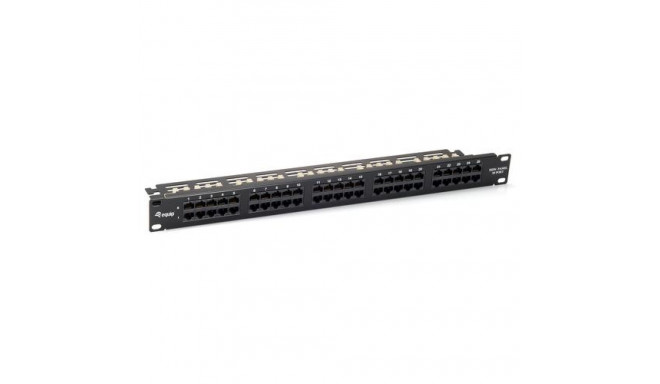 Equip 50-Port Cat.3 RJ45 ISDN Patch Panel, Black