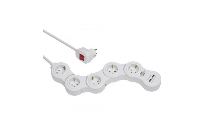 Brennenstuhl Vario power extension 1.4 m 5 AC outlet(s) Indoor White